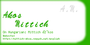 akos mittich business card